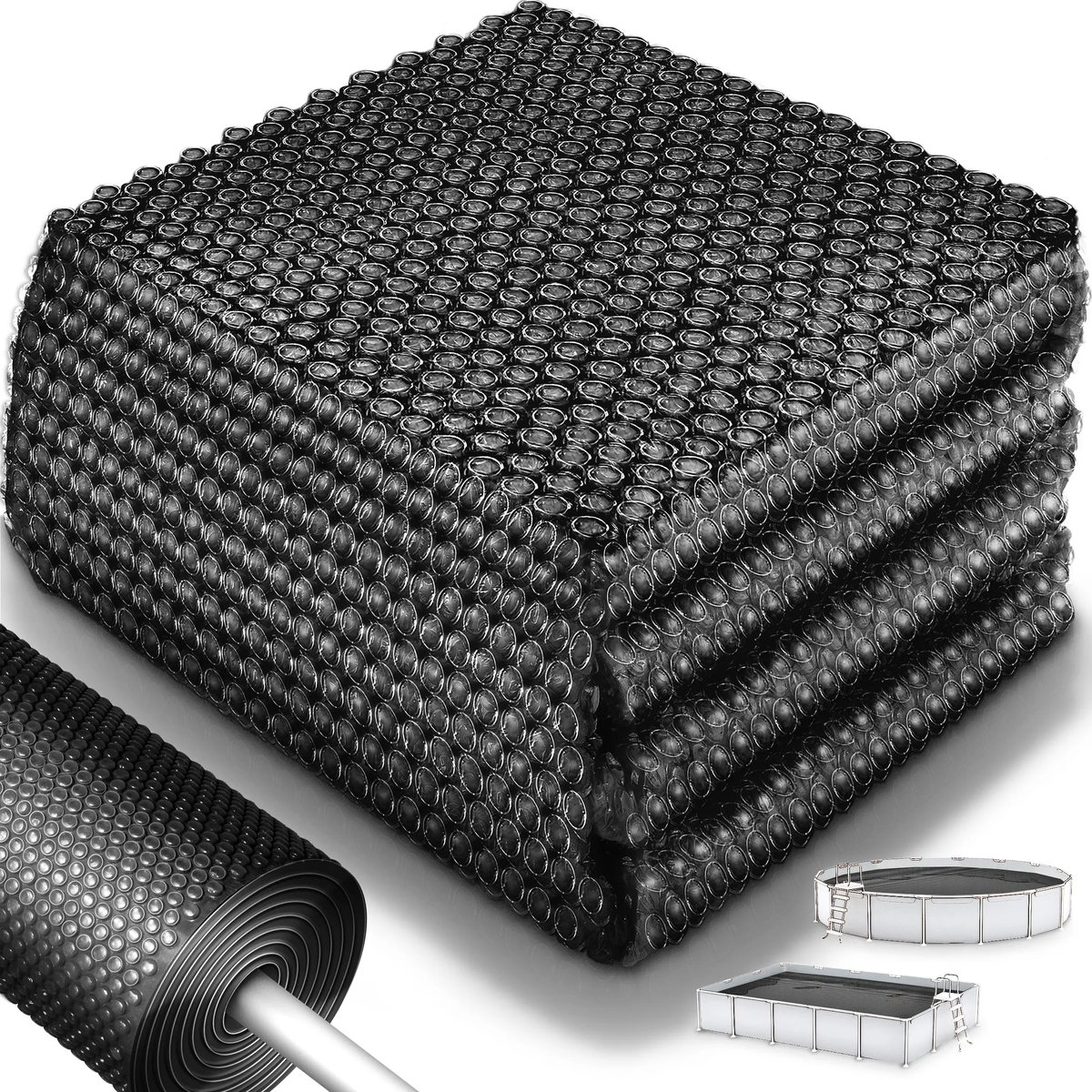 Tillvex® Premium Solar Afdekzeil 400 µm – Rond 549 cm | Op Maat Snijbare Solarfolie | Zwembadverwarming & Solarafdekking voor Efficiënte Wateropwarming